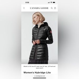 NWT Canada Goose black puffer women’s XL
